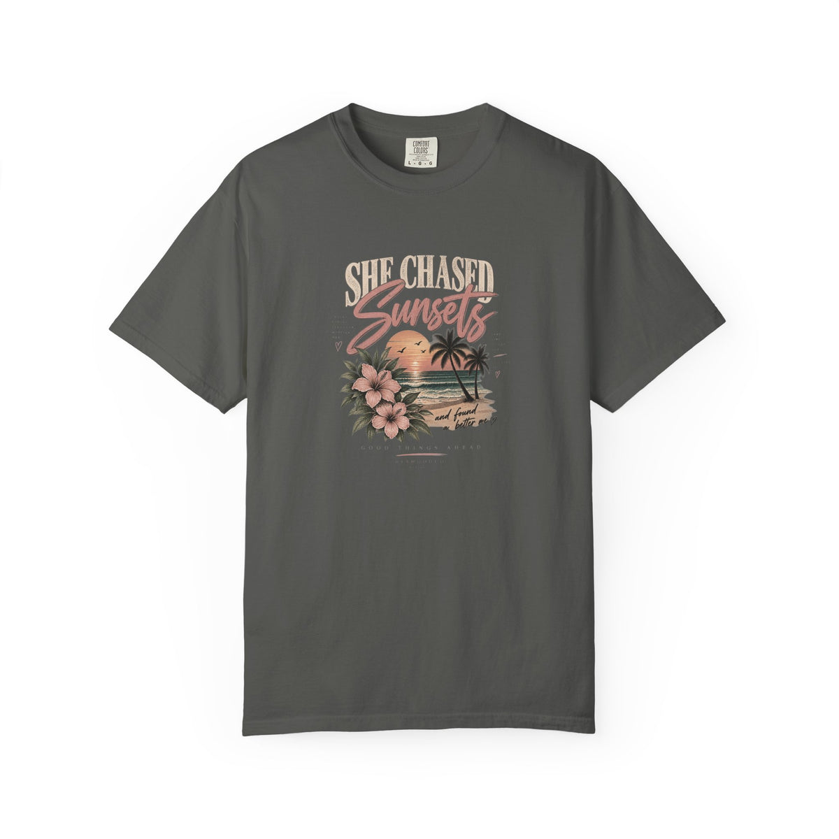 Sunset Beach T-Shirt — Vintage Tropical 'Sunset' Graphic
