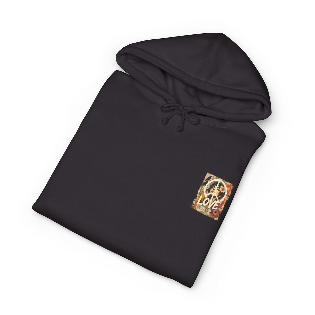 Peace & Love Retro Collage Hoodie