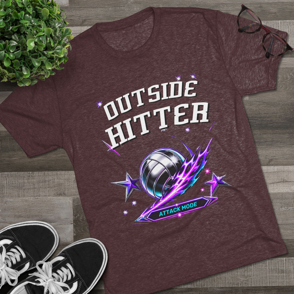 Outside Hitter Volleyball Tee — Attack Mode Graphic Shirt