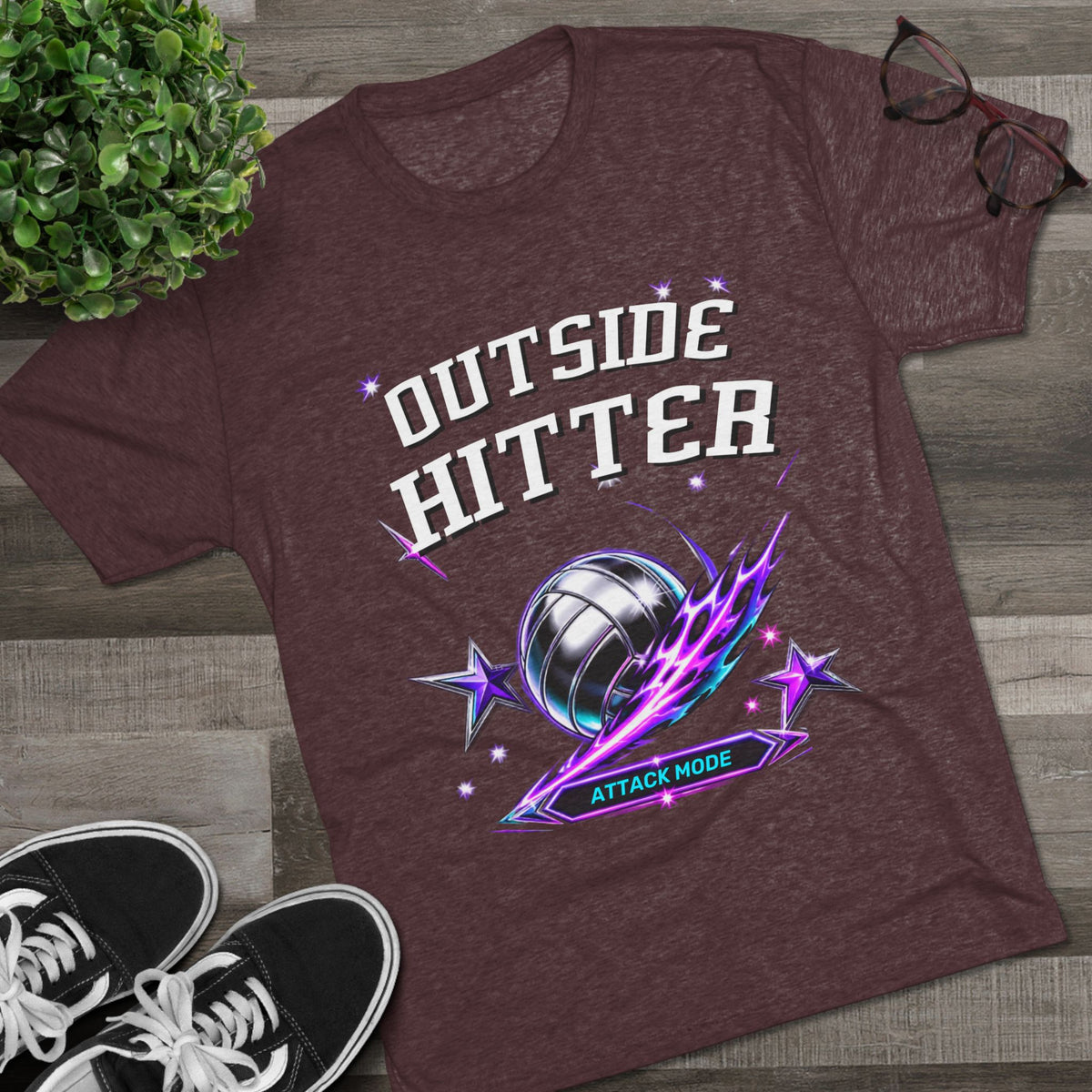 Outside Hitter Volleyball Tee — Attack Mode Graphic Shirt