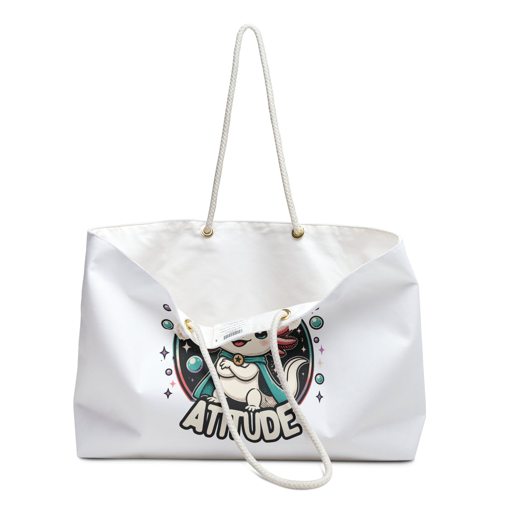 Axolotl Attitude Weekender Bag — Cute Axolotl Travel Tote
