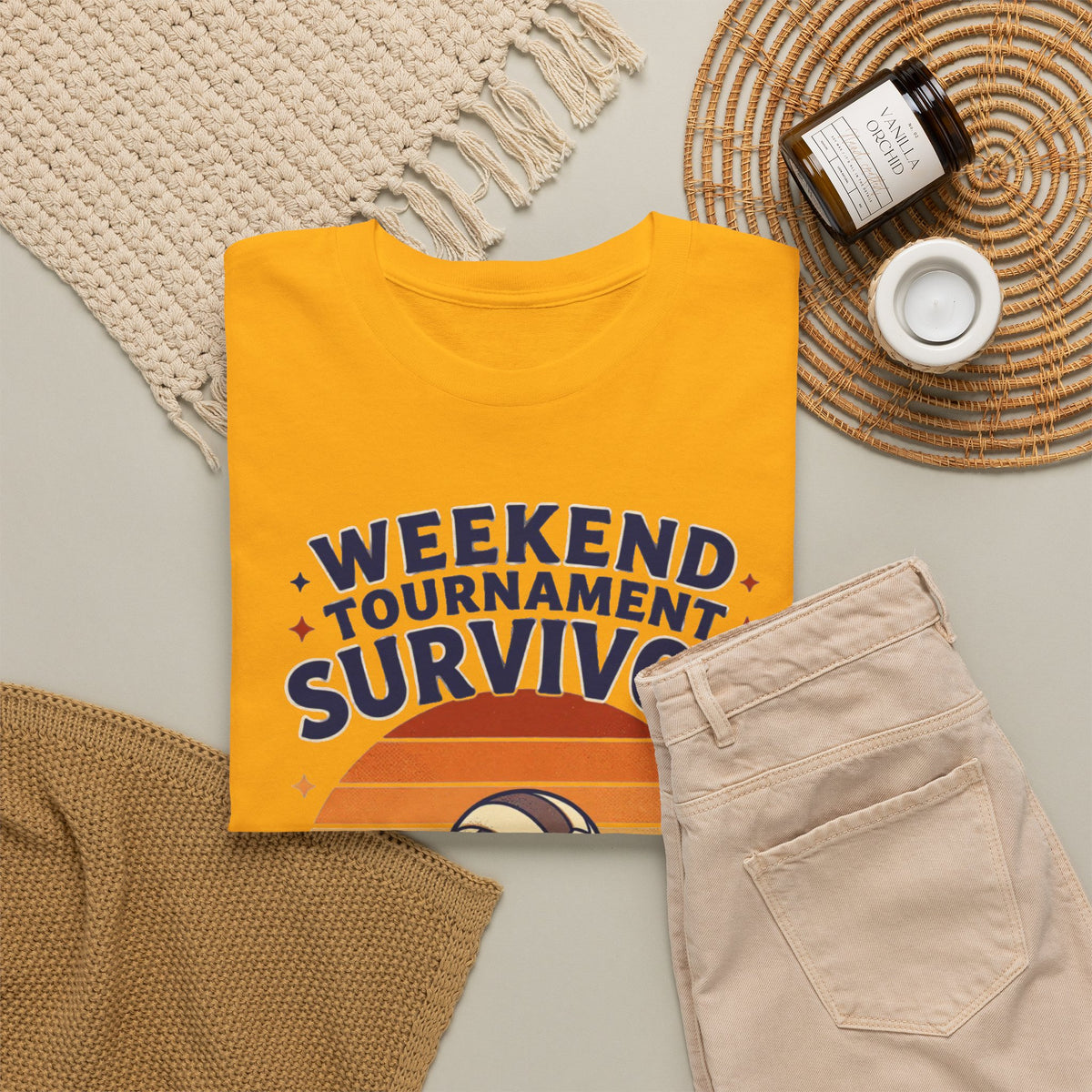 Weekend Tournament Survivor Volleyball Tee — Fueled by Volleyball & Coffee