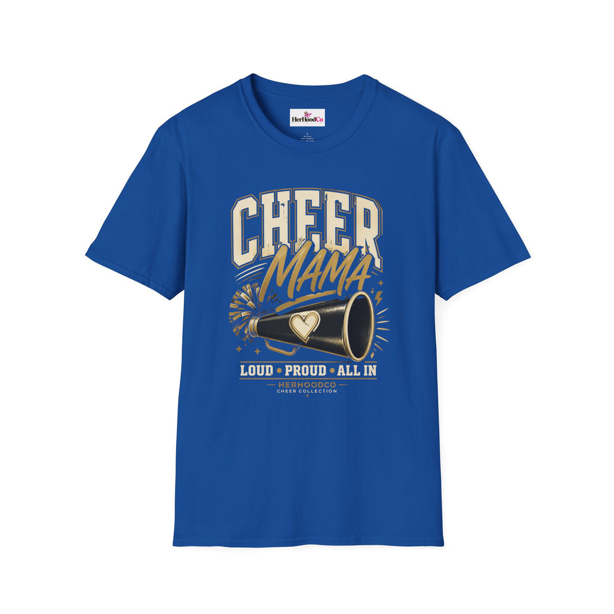 Cheer Mama T-Shirt — Retro Megaphone Cheer Mom Shirt