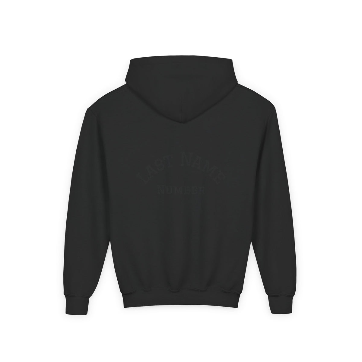 Youth Hoodie - "Game Day Heat" Football Personalized Back Name & Number