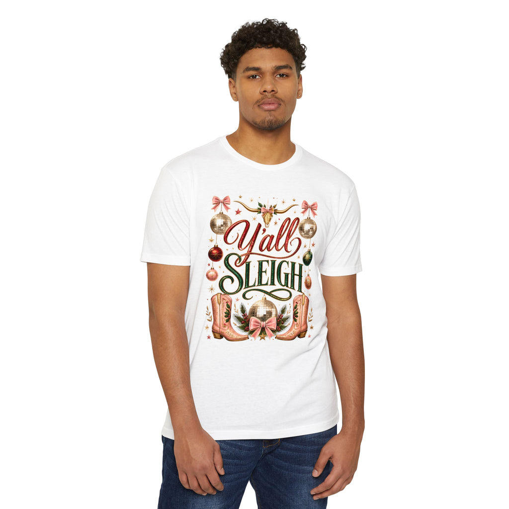 Y'all Sleigh Christmas T-Shirt — Southern Holiday Graphic Tee