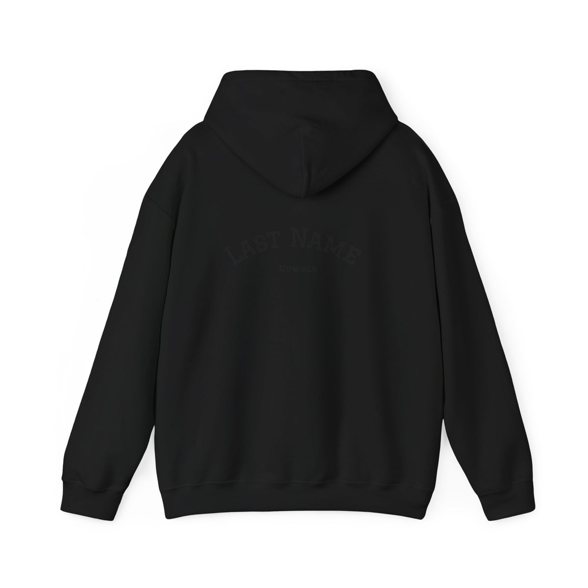 Volleyball Heart Hoodie – Personalized Last Name Back Print