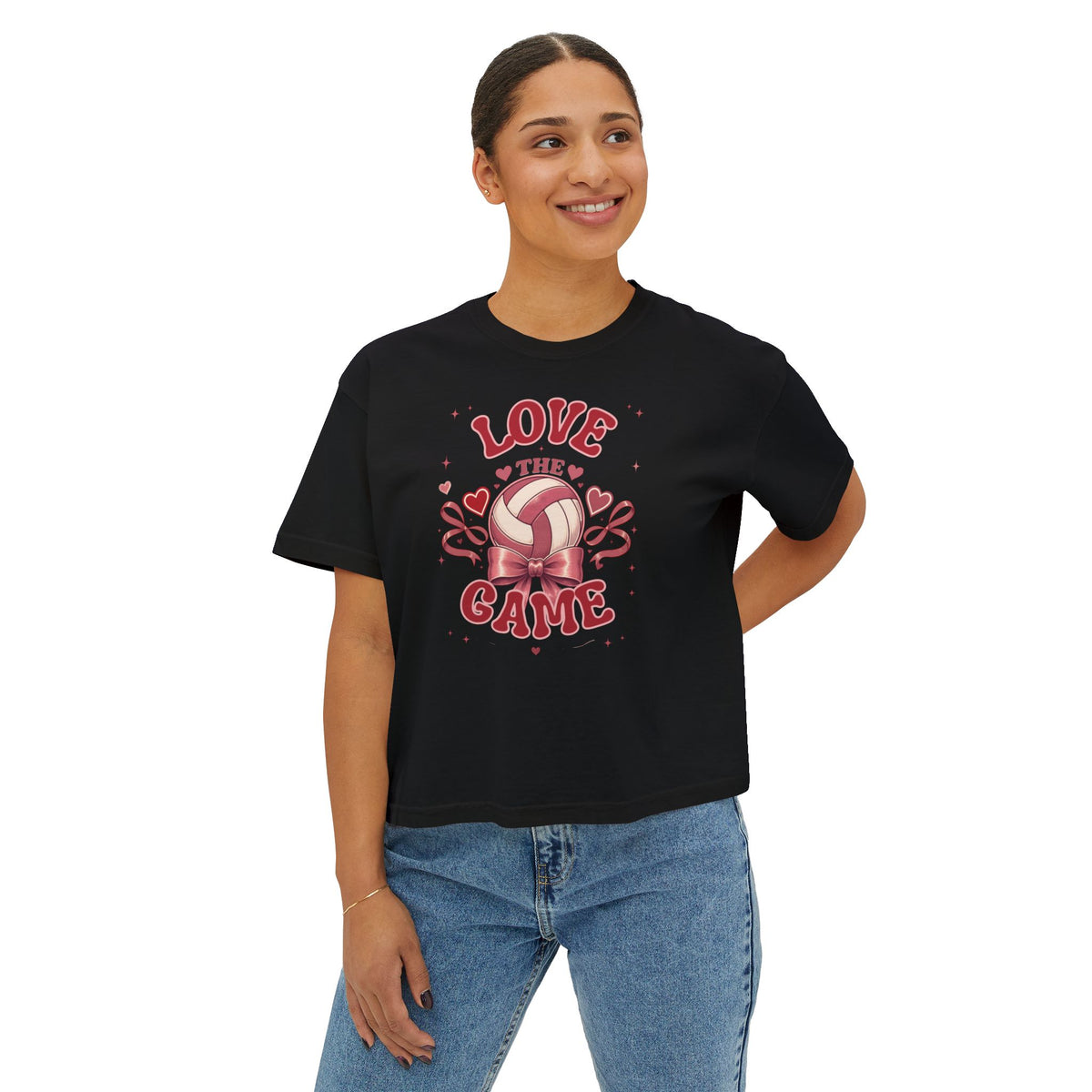 Volleyball "Love the Game" Women's Boxy Tee