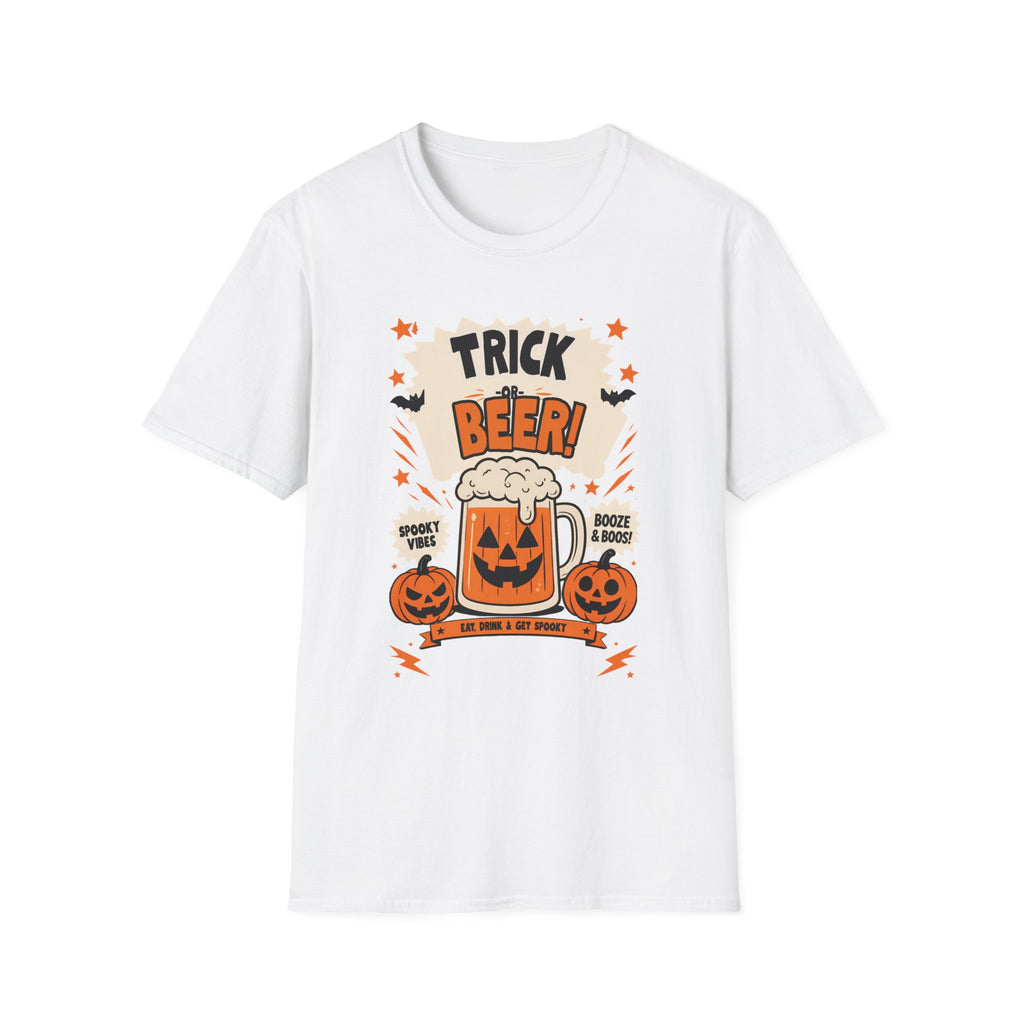 Halloween 'Trick or Beer!' T-Shirt — Funny Pumpkin Beer Graphic Tee