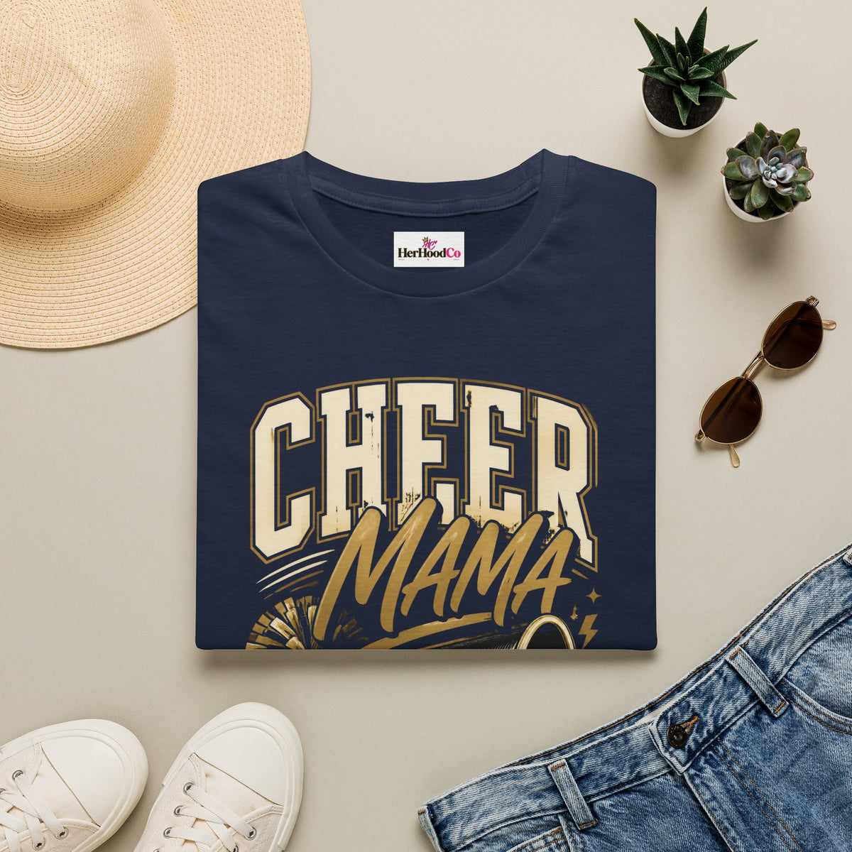 Cheer Mama T-Shirt — Retro Megaphone Cheer Mom Shirt
