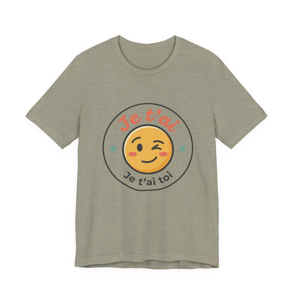 Je t'ai Emoji Tee — French Wink Love Graphic T-Shirt