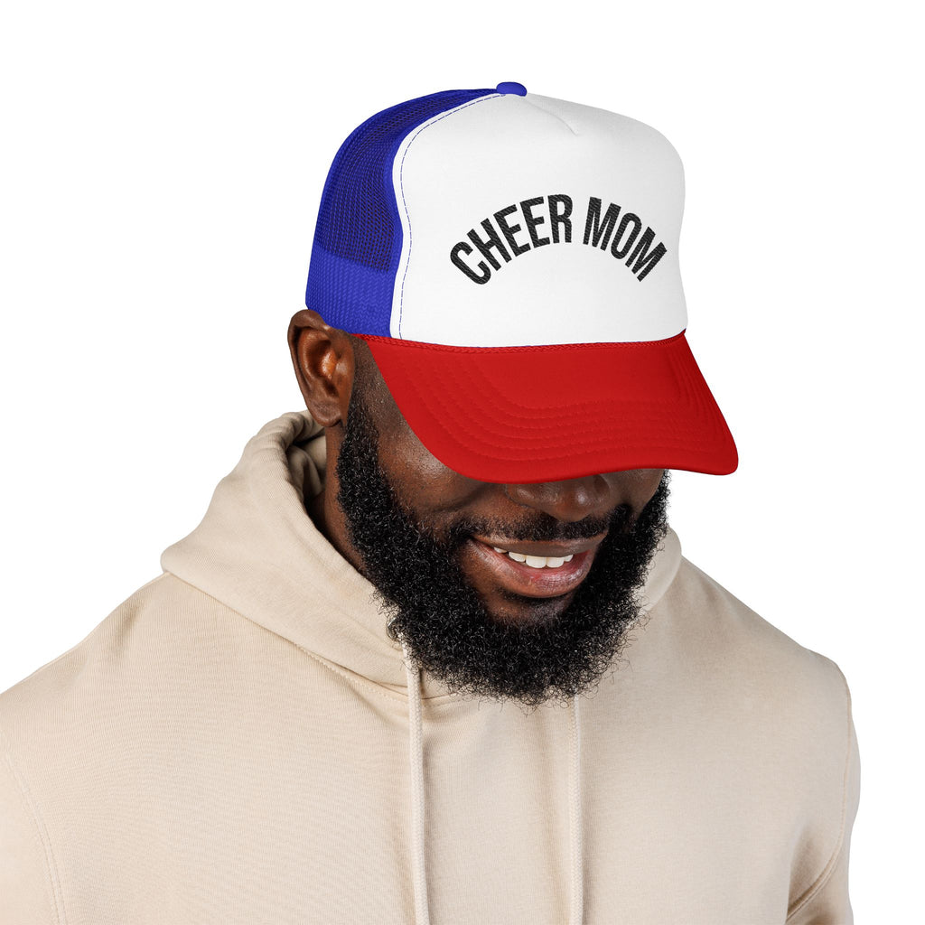 Cheer Mom Foam Trucker Hat — Pom-Proud Cheerleading Mom Cap