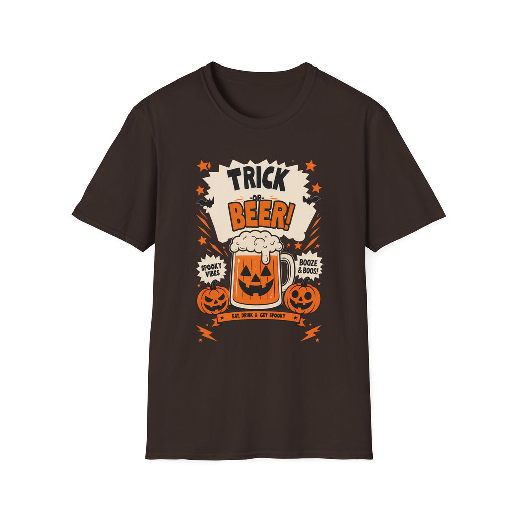 Halloween 'Trick or Beer!' T-Shirt — Funny Pumpkin Beer Graphic Tee