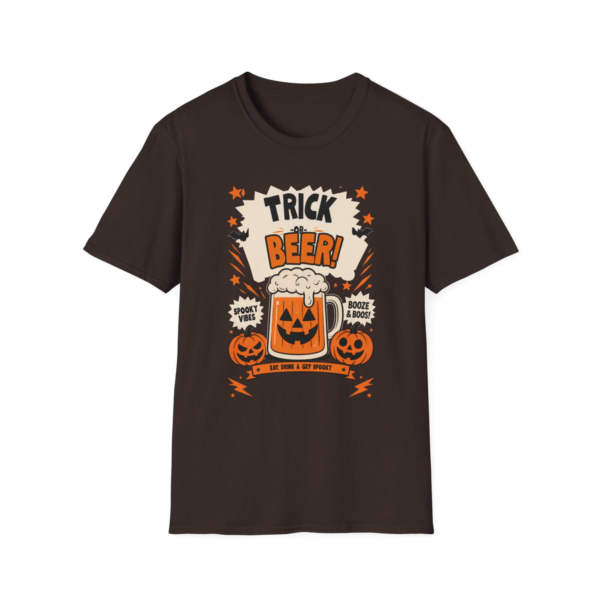 Halloween 'Trick or Beer!' T-Shirt — Funny Pumpkin Beer Graphic Tee