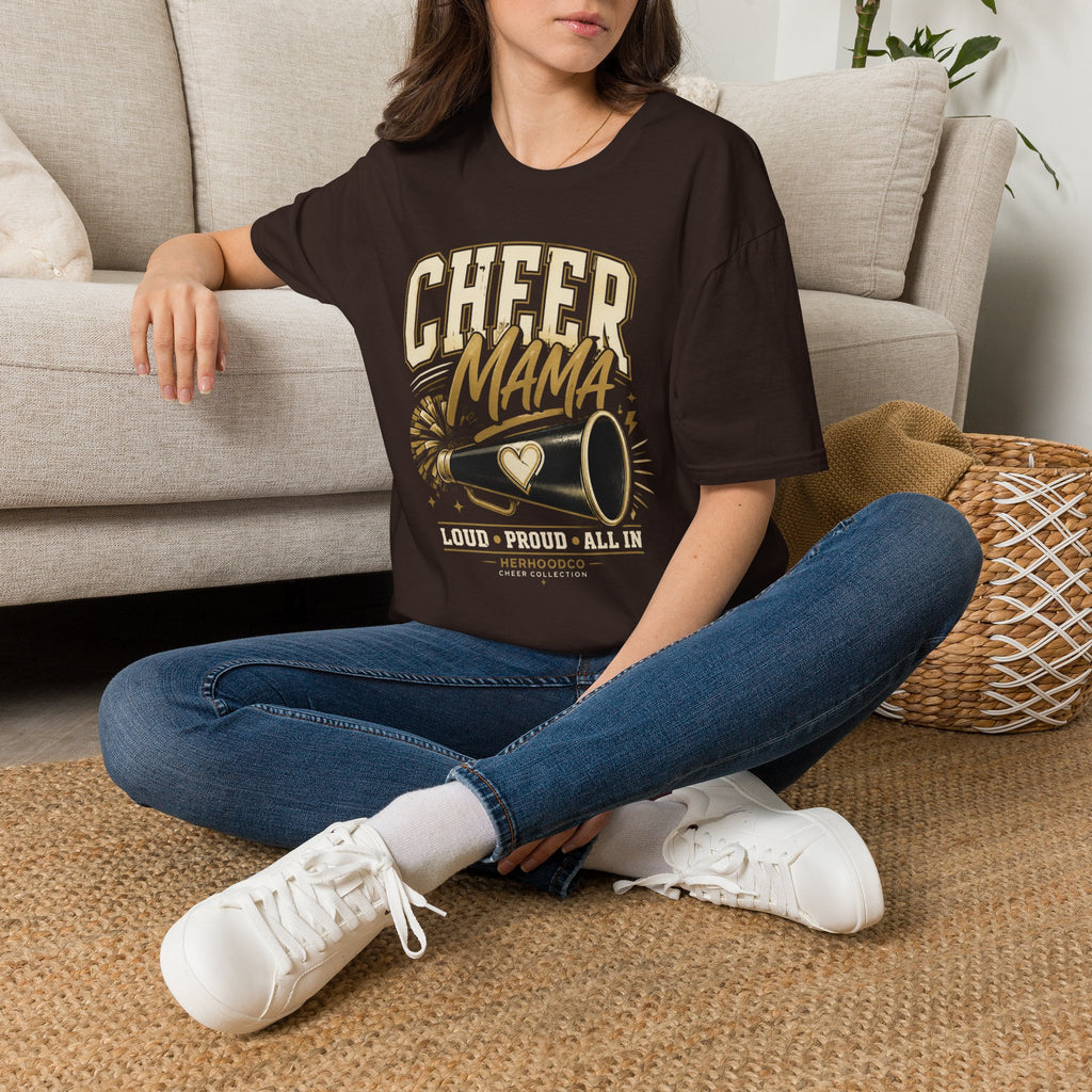 Cheer Mama T-Shirt — Retro Megaphone Cheer Mom Shirt