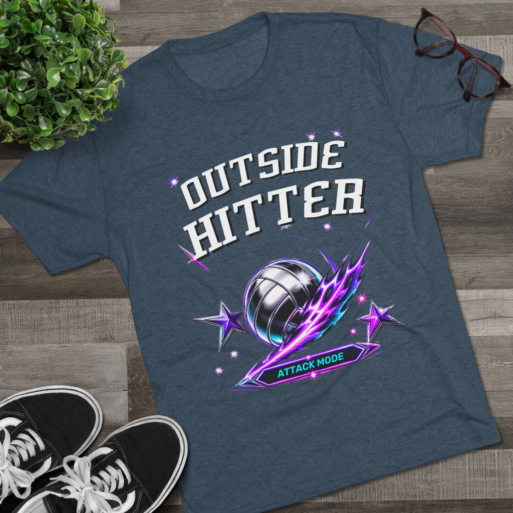 Outside Hitter Volleyball Tee — Attack Mode Graphic Shirt