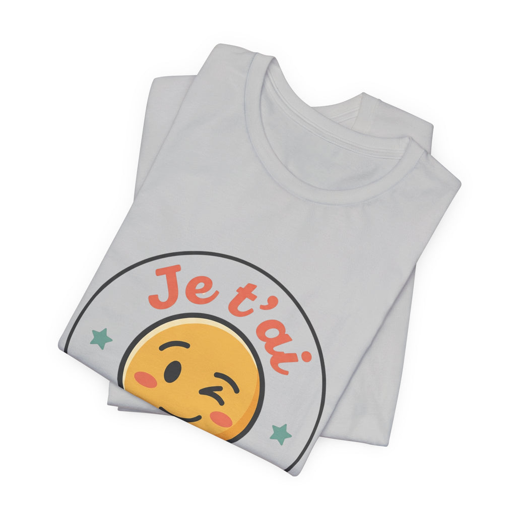 Je t'ai Emoji Tee — French Wink Love Graphic T-Shirt