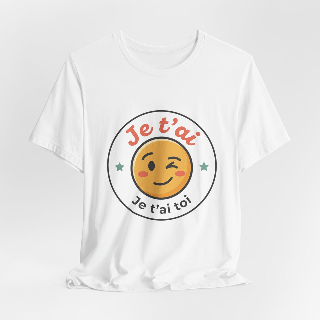 Je t'ai Emoji Tee — French Wink Love Graphic T-Shirt
