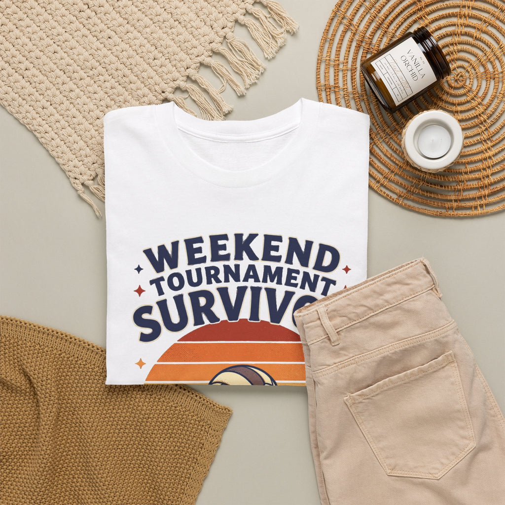 Weekend Tournament Survivor Volleyball Tee — Fueled by Volleyball & Coffee