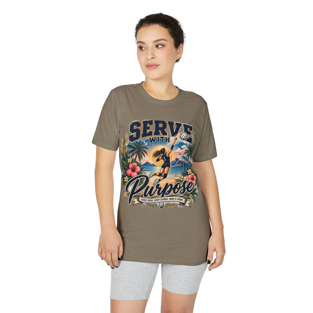 Serve With Purpose Volleyball T-Shirt — Inspirational Beach Vibes Athletic Tee