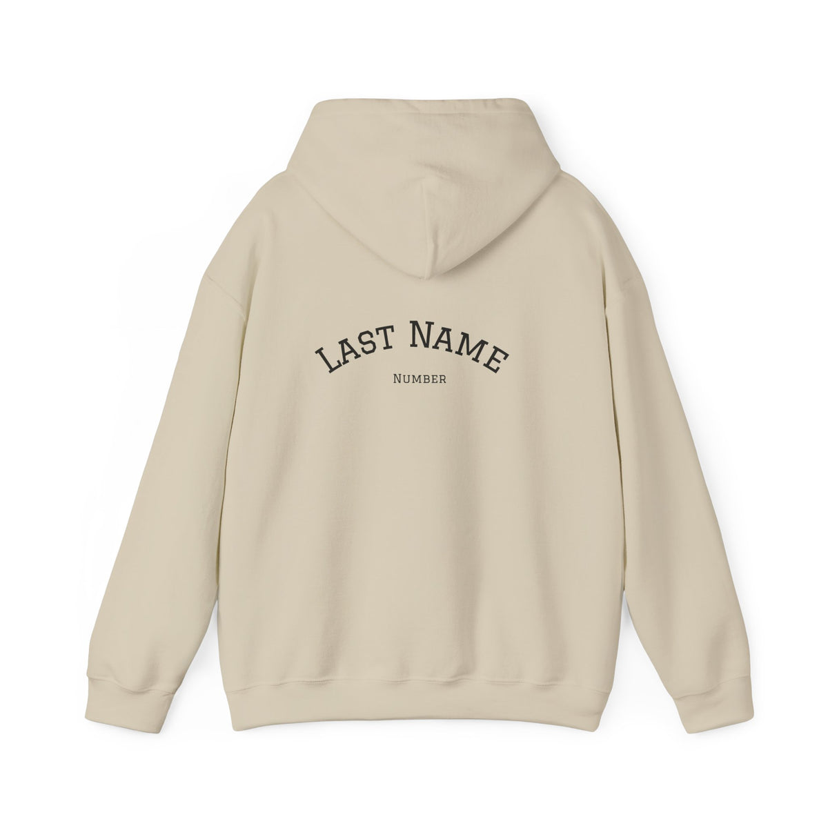 Volleyball Heart Hoodie – Personalized Last Name Back Print