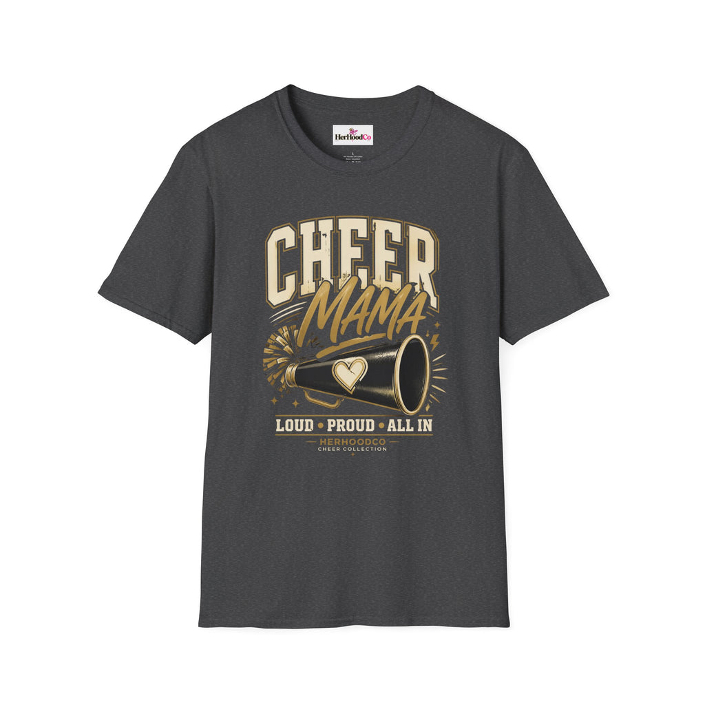 Cheer Mama T-Shirt — Retro Megaphone Cheer Mom Shirt