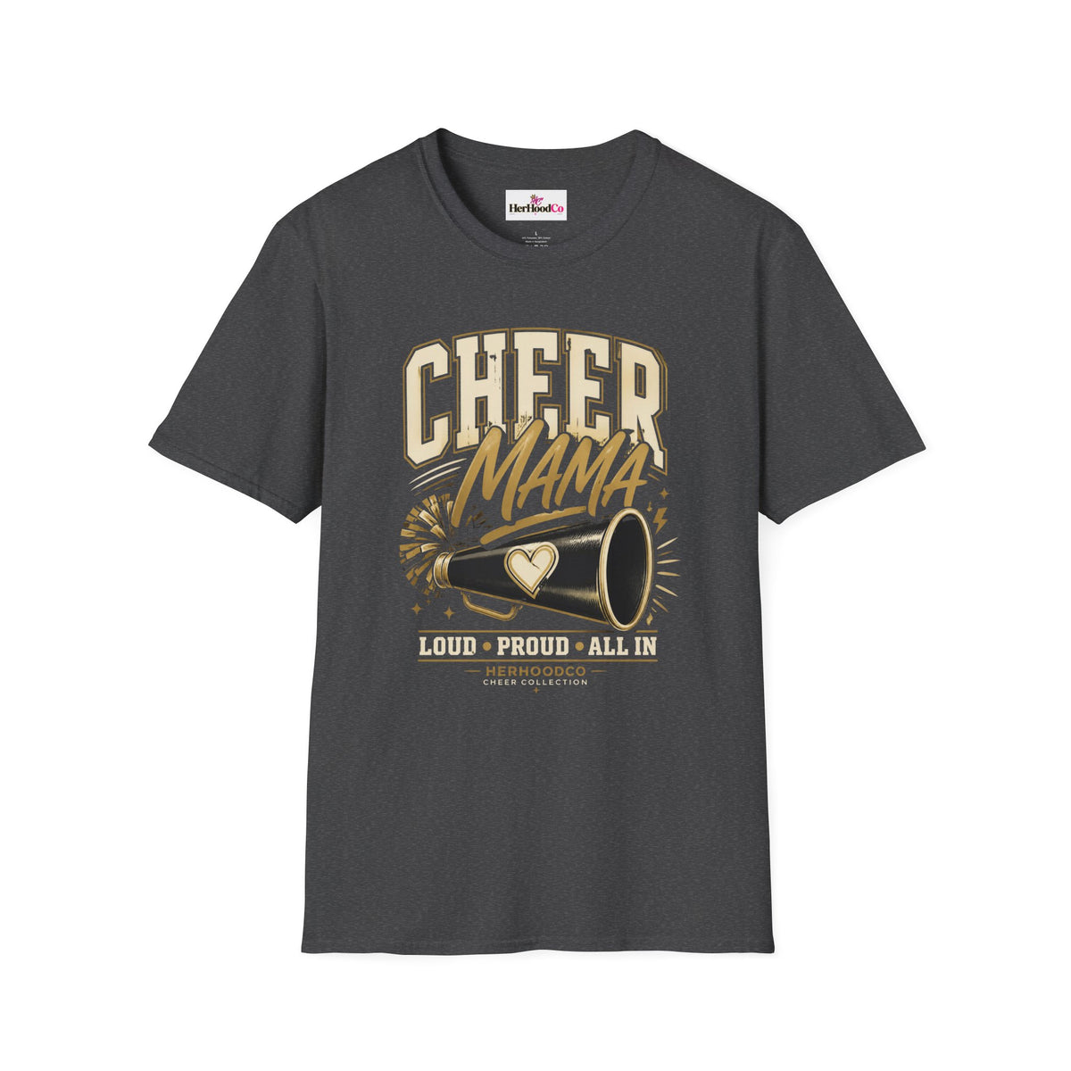 Cheer Mama T-Shirt — Retro Megaphone Cheer Mom Shirt