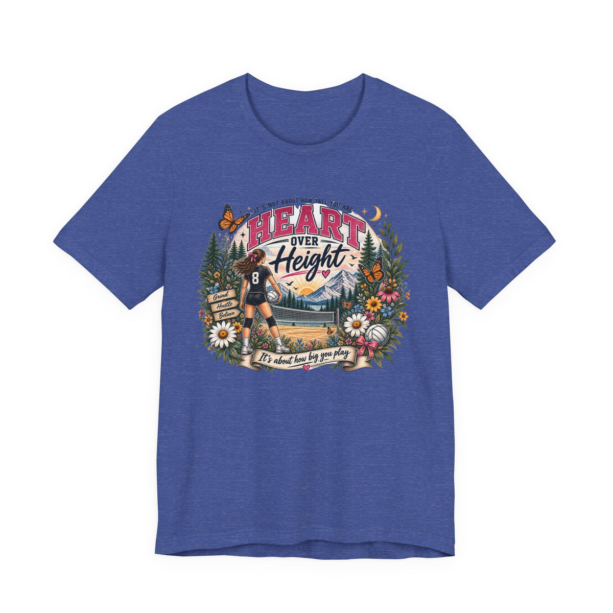 Heart Over Height Soccer T‑Shirt — Inspirational Women’s Soccer Tee