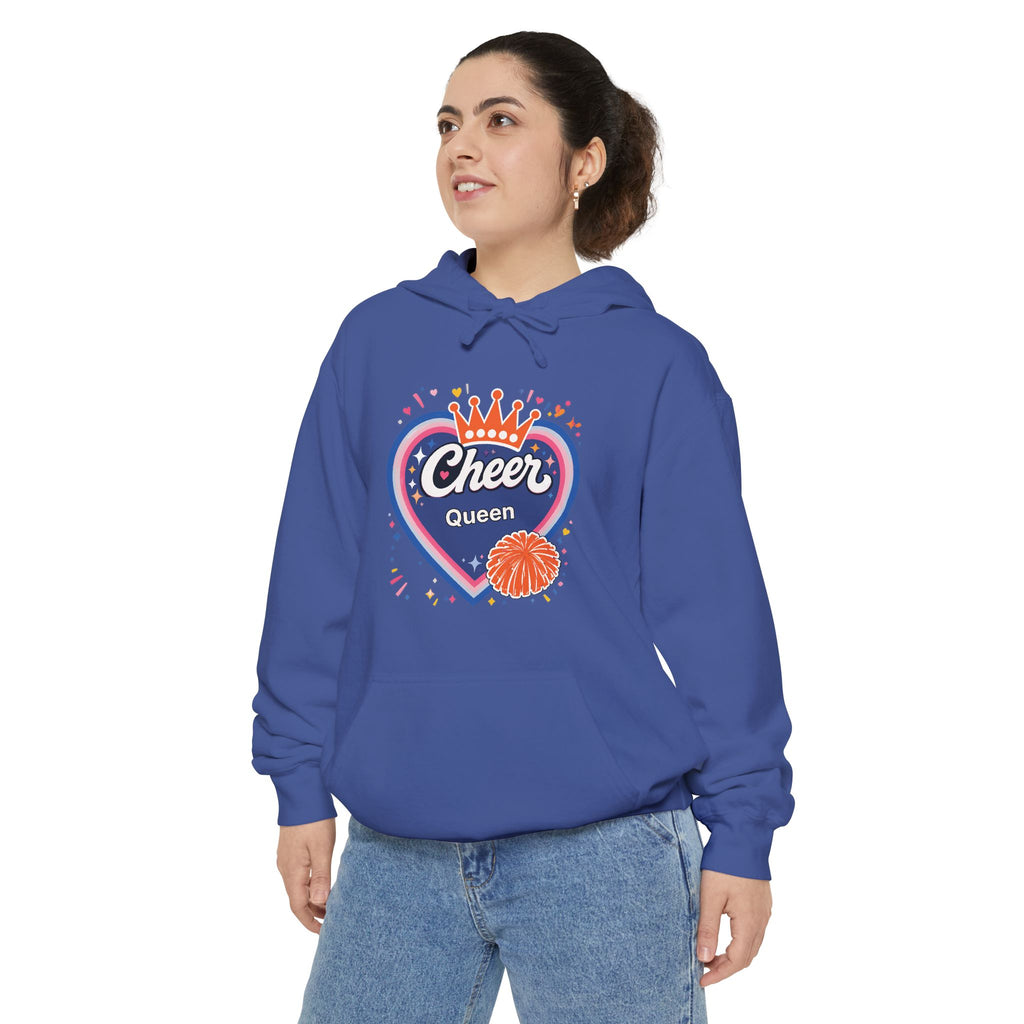 Cheer Captain Heart Hoodie — Pom Pom Crown Graphic Hoodie