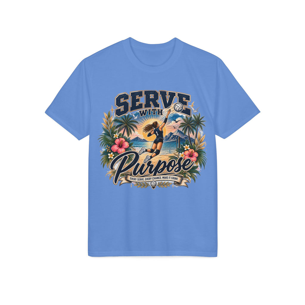 Serve With Purpose Volleyball T-Shirt — Inspirational Beach Vibes Athletic Tee