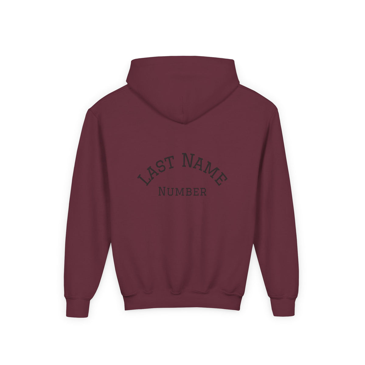 Youth Hoodie - "Game Day Heat" Football Personalized Back Name & Number