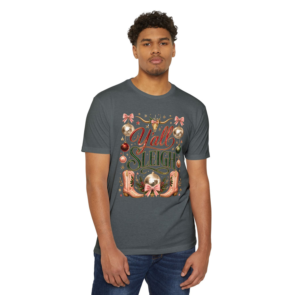 Y'all Sleigh Christmas T-Shirt — Southern Holiday Graphic Tee