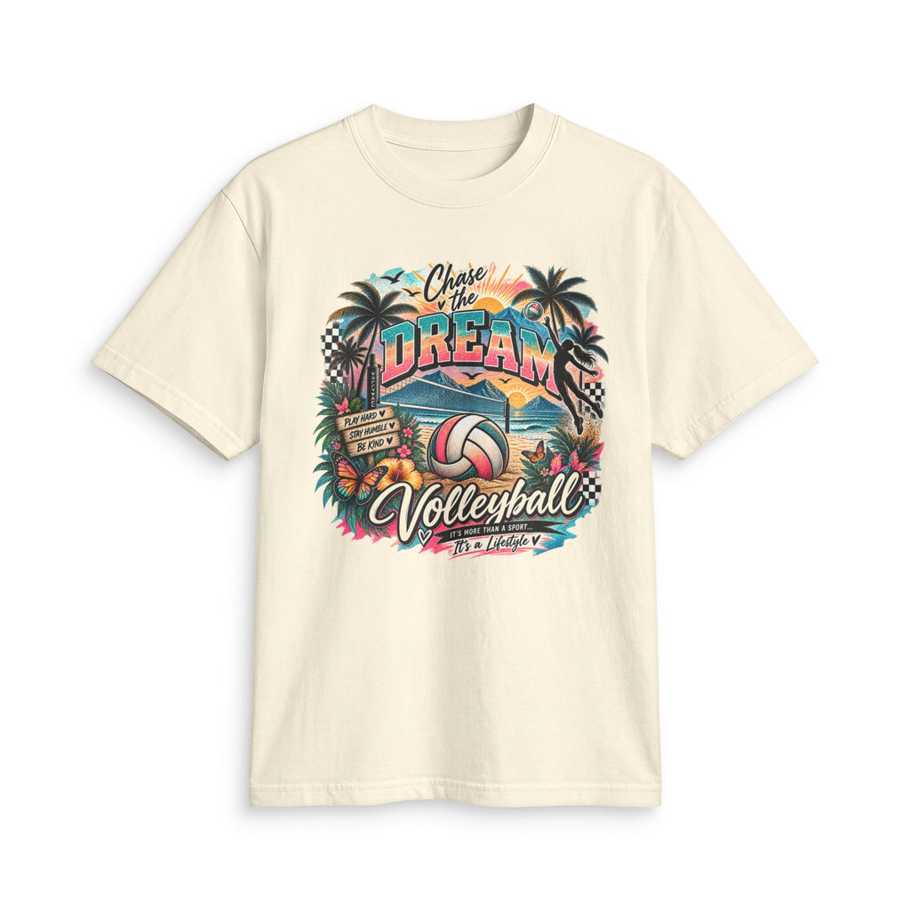 Volleyball 'Chase the Dream' Beach Tee – Retro Summer Volleyball T-Shirt