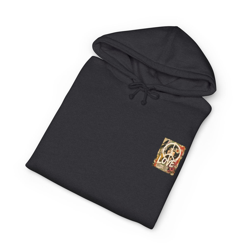 Peace & Love Retro Collage Hoodie