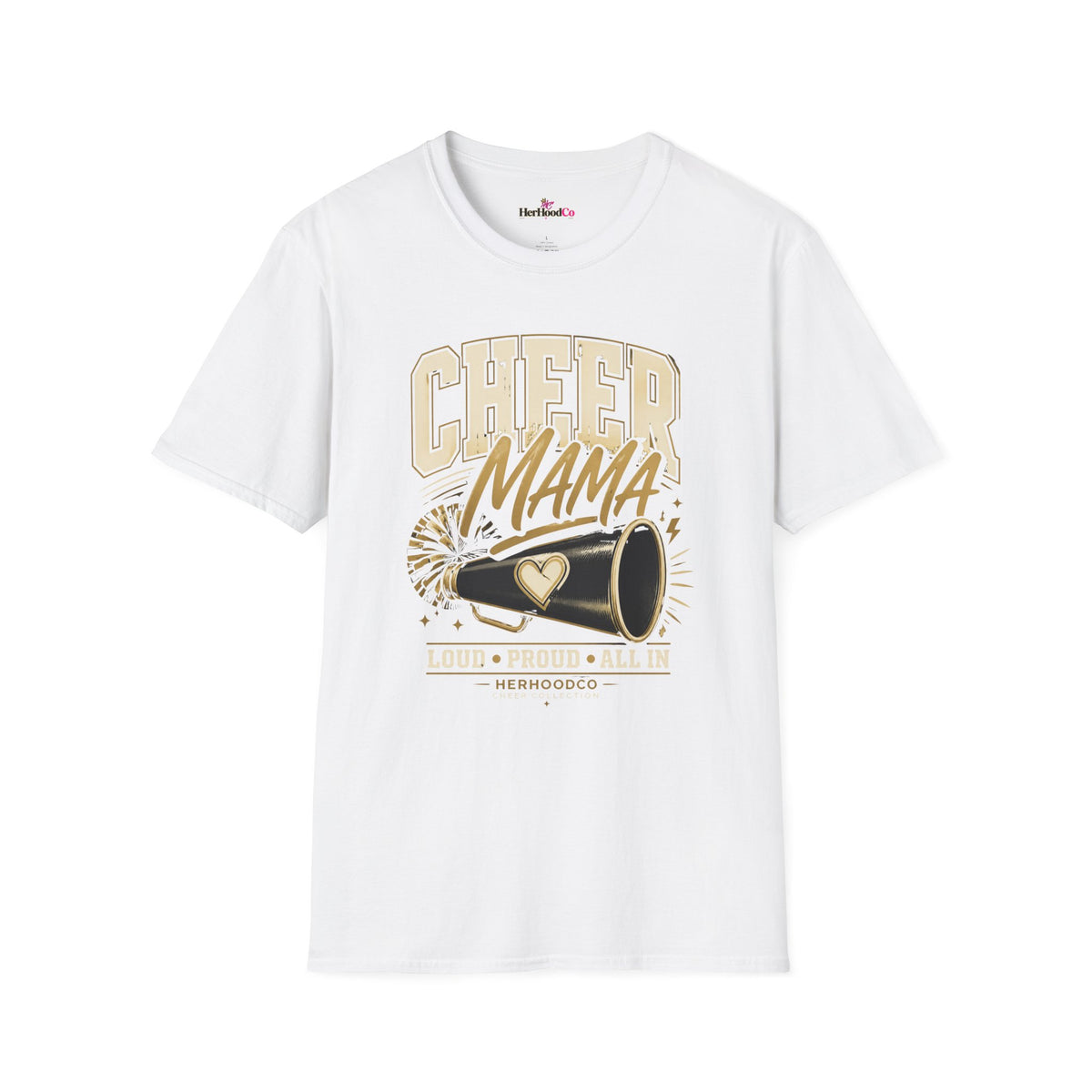 Cheer Mama T-Shirt — Retro Megaphone Cheer Mom Shirt