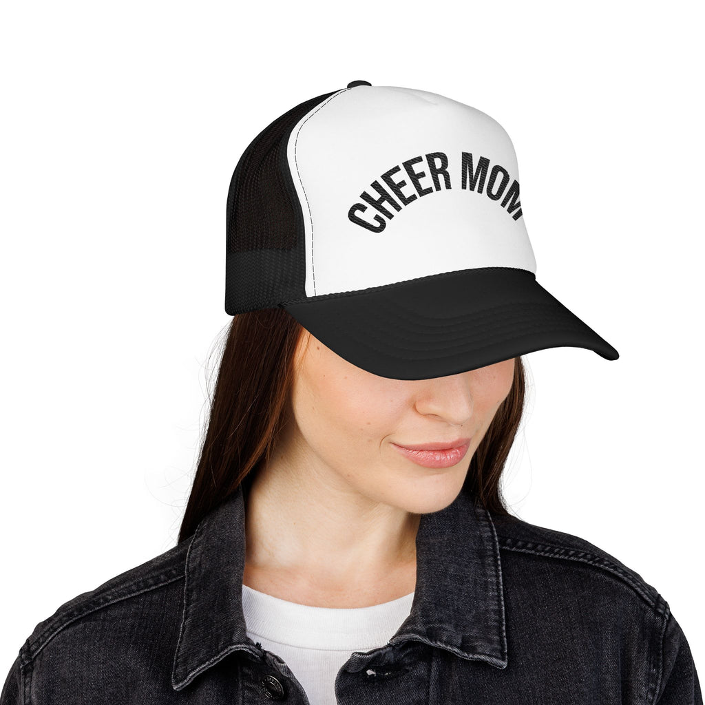 Cheer Mom Foam Trucker Hat — Pom-Proud Cheerleading Mom Cap