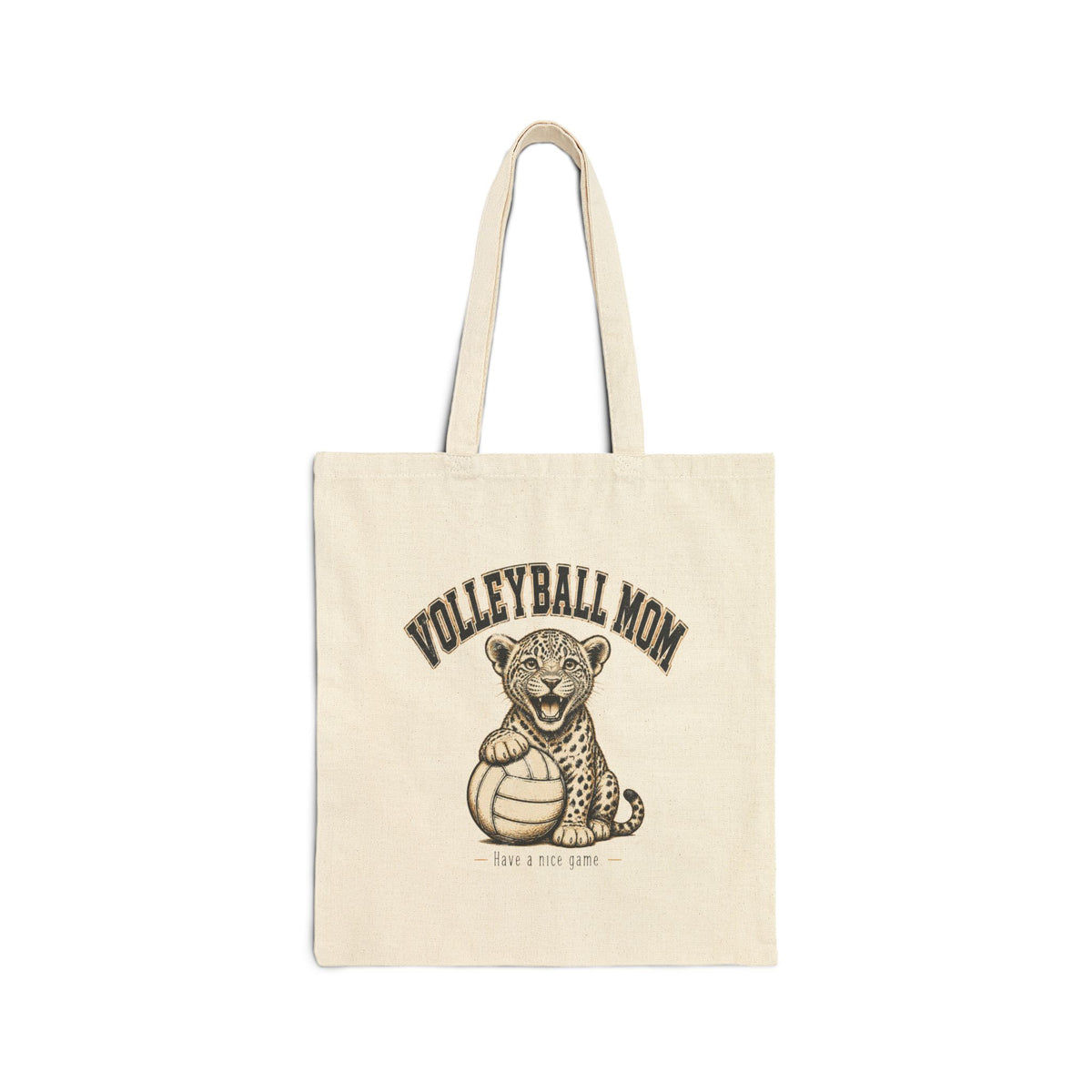 Game Day Cotton Tote Bag — Canvas Grocery & Sports Tote