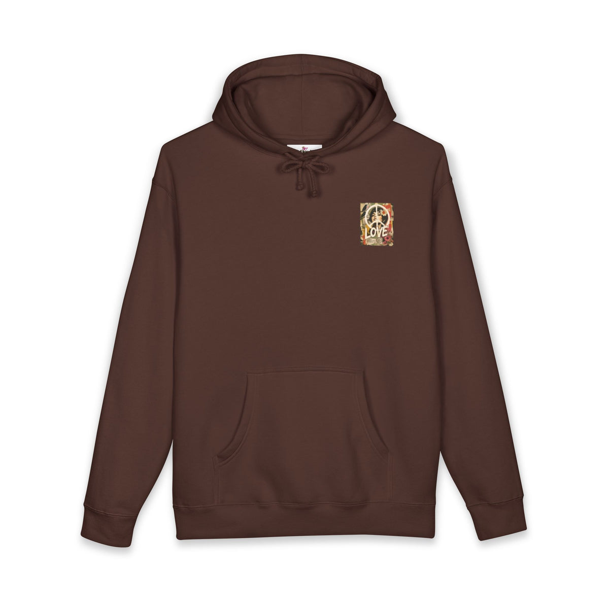 Peace & Love Retro Collage Hoodie