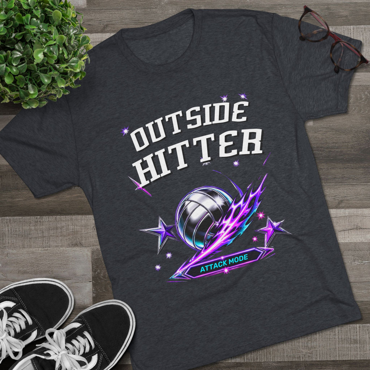 Outside Hitter Volleyball Tee — Attack Mode Graphic Shirt