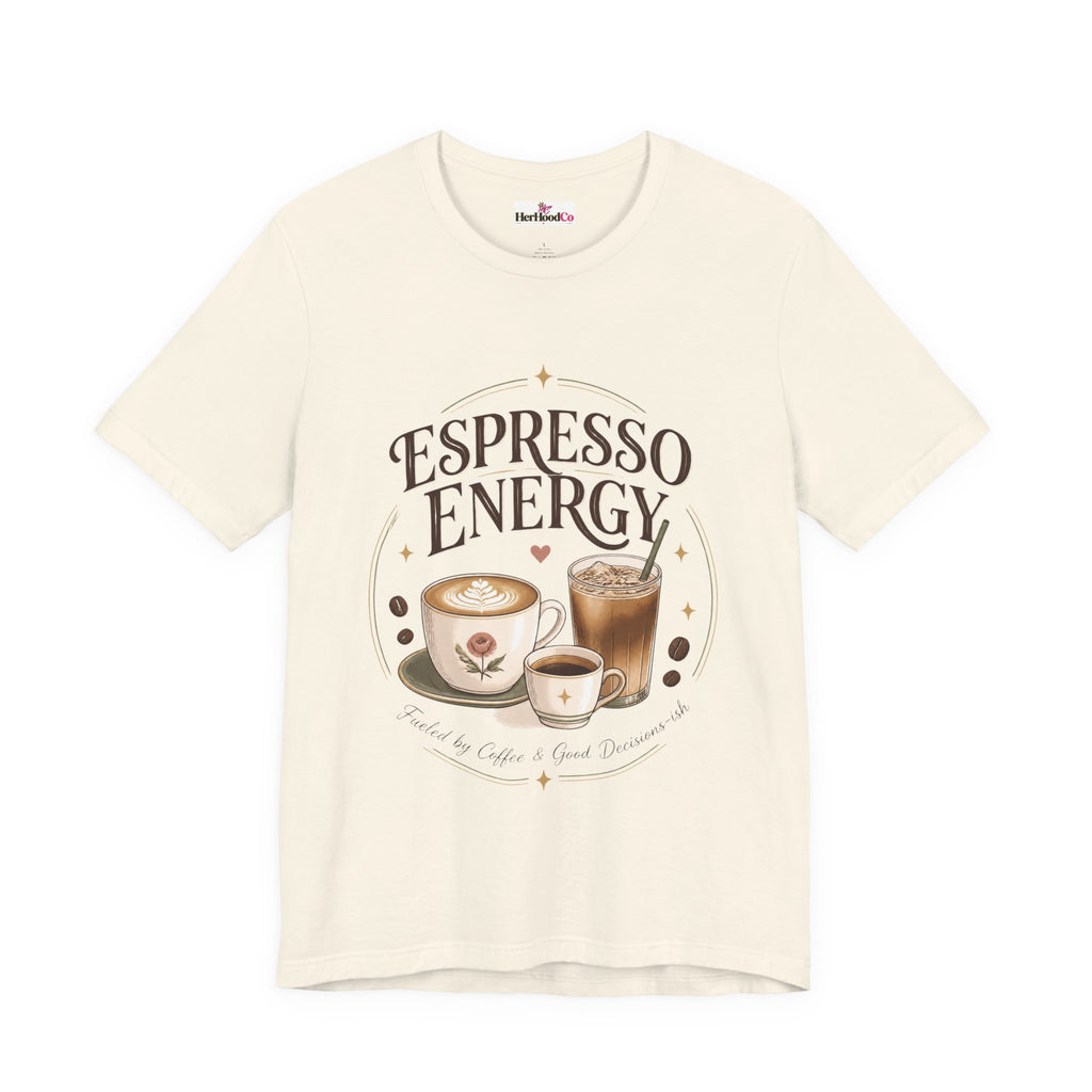 Espresso Energy Coffee Tee — Cute Latte & Cappuccino Graphic T-Shirt
