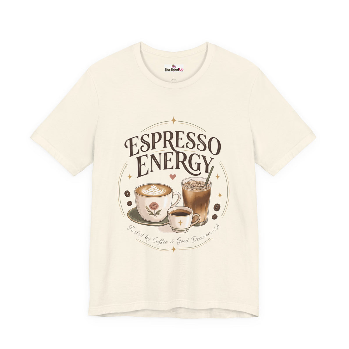 Espresso Energy Coffee Tee — Cute Latte & Cappuccino Graphic T-Shirt
