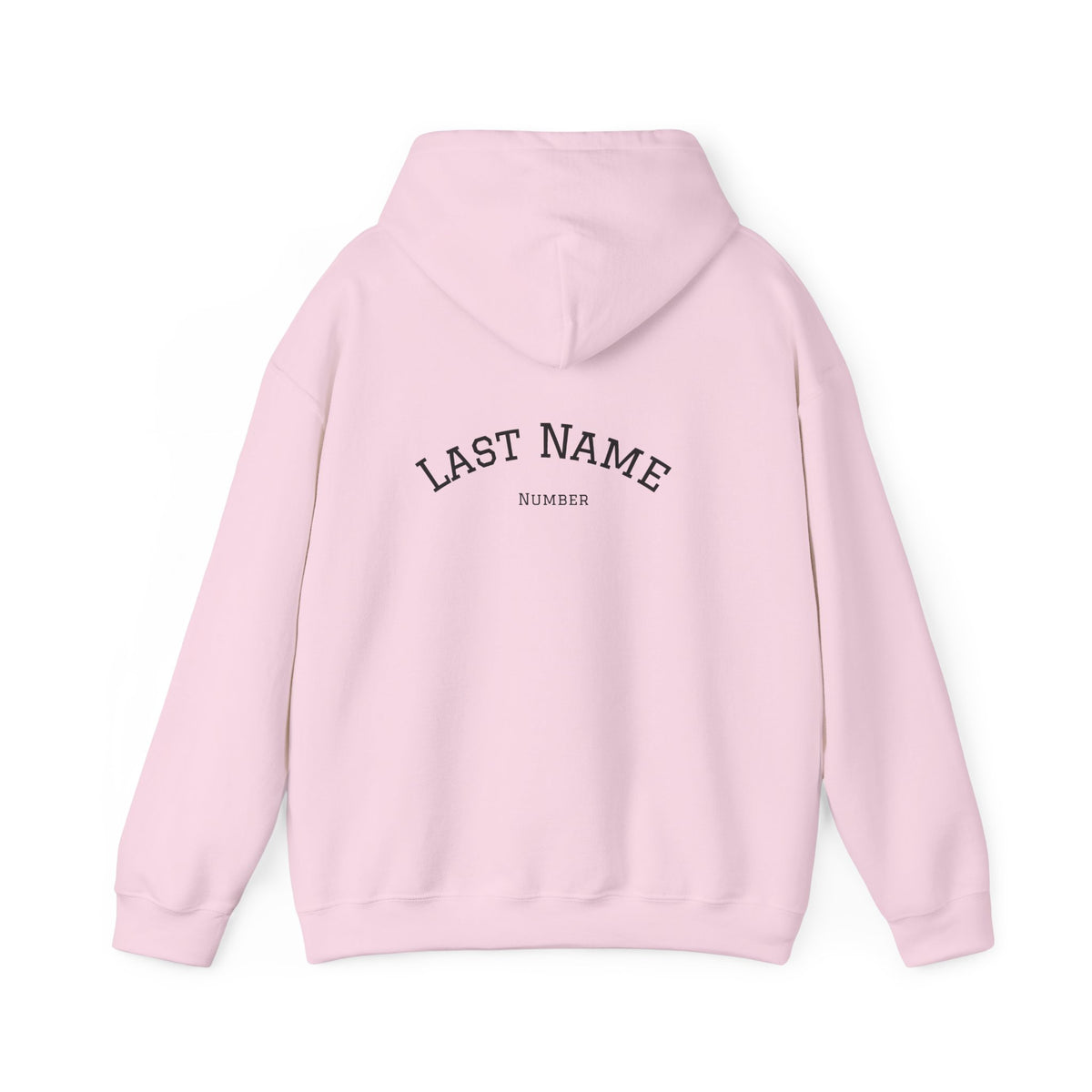 Volleyball Heart Hoodie – Personalized Last Name Back Print