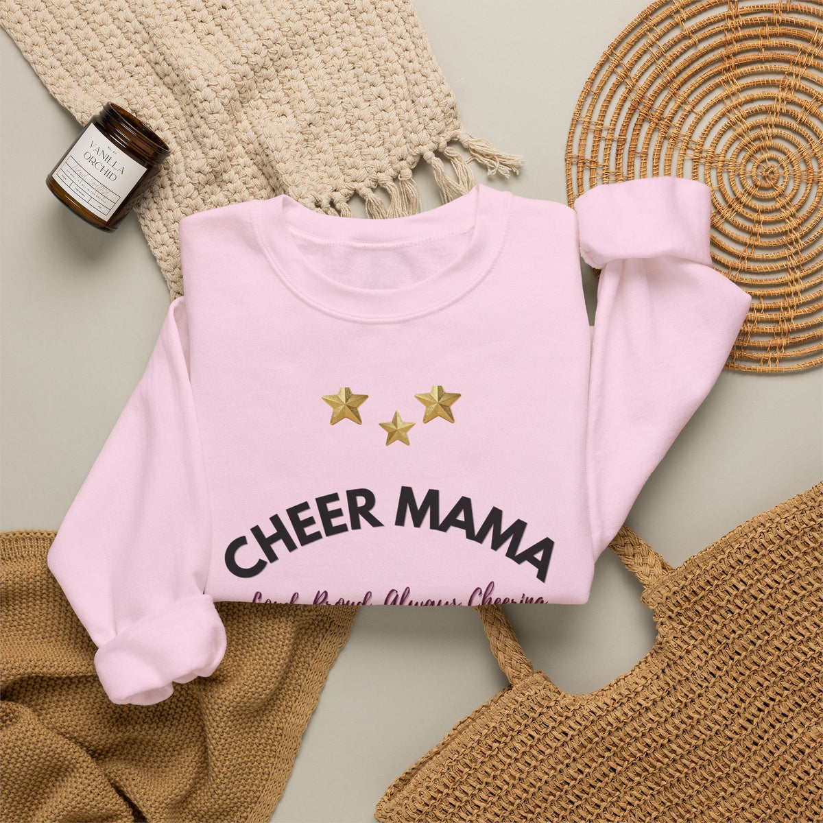 Cheer Mama Loud & Proud Crewneck Sweatshirt – Retro Spirit Design