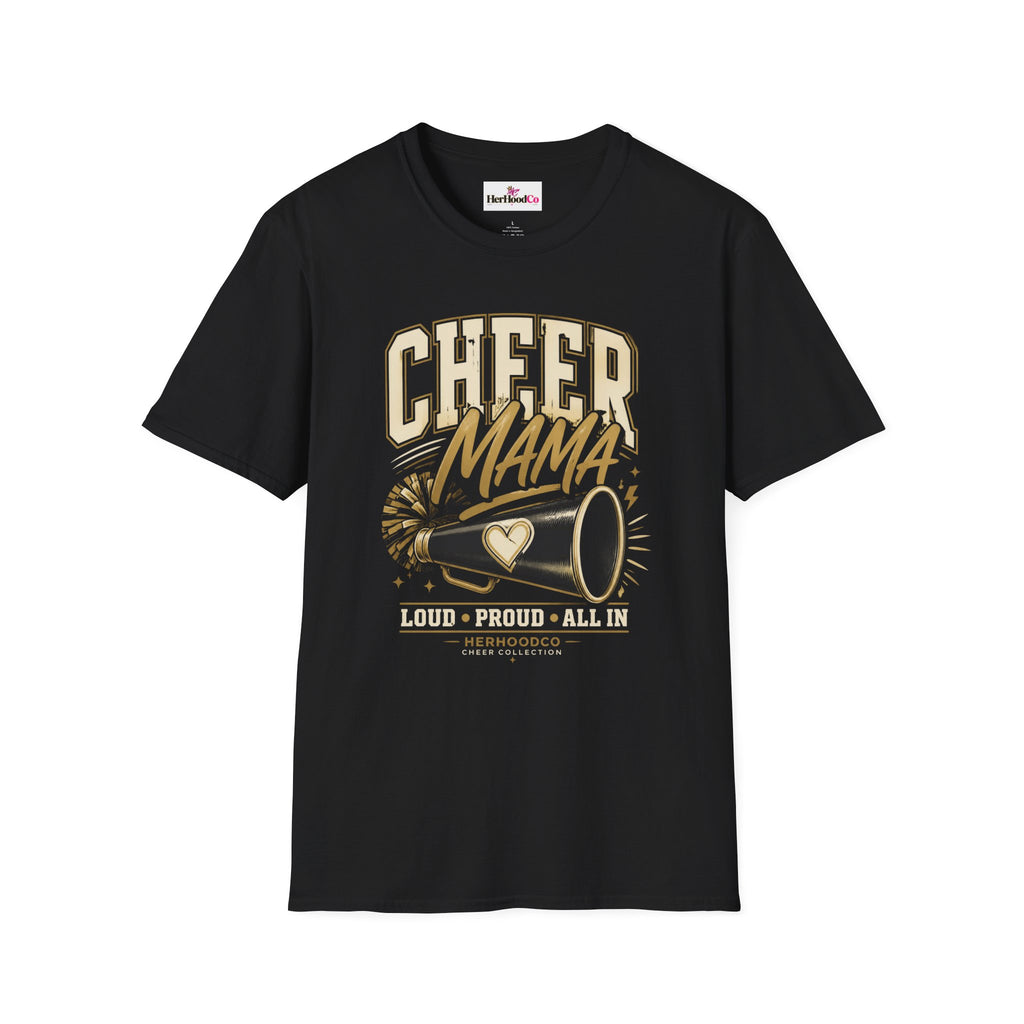 Cheer Mama T-Shirt — Retro Megaphone Cheer Mom Shirt