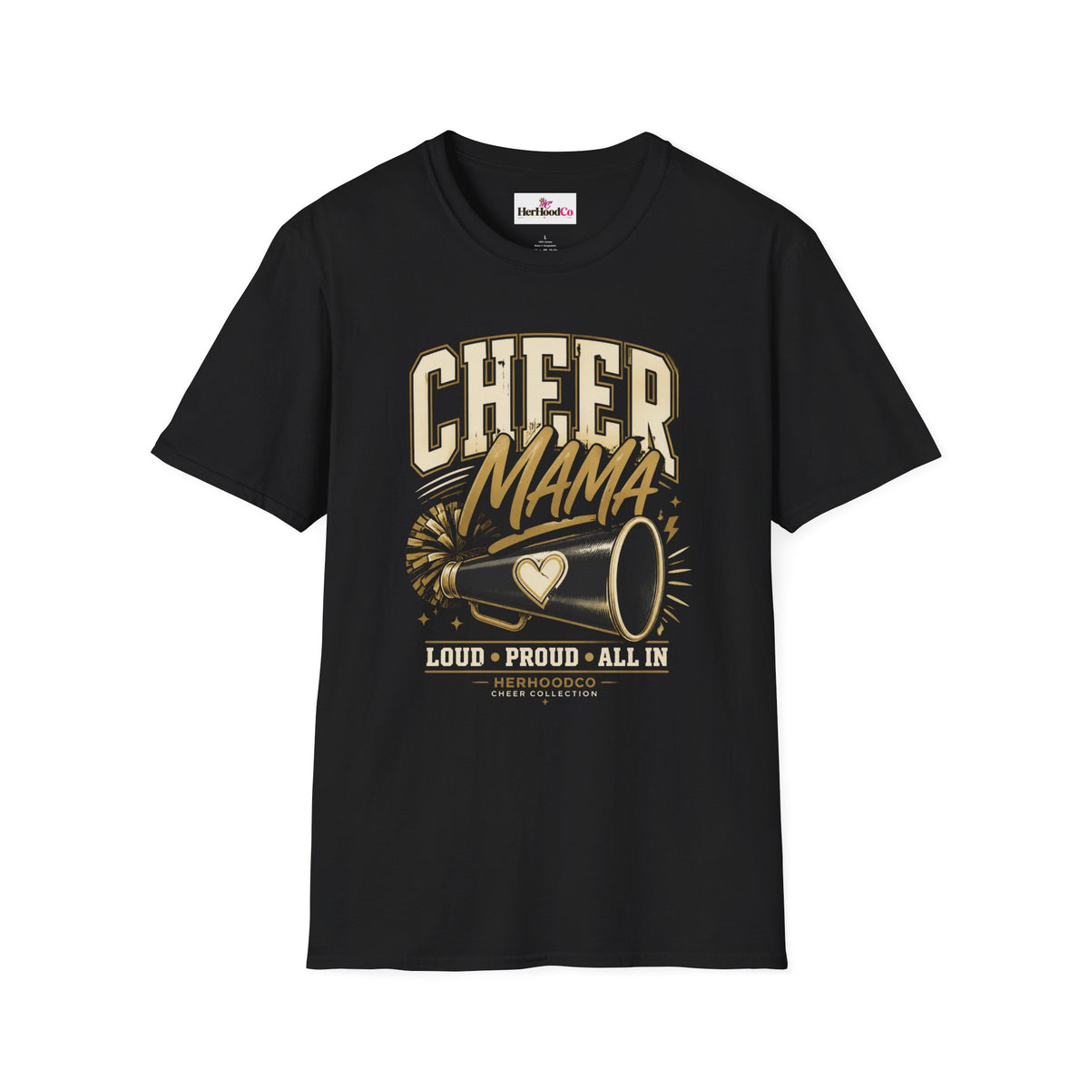 Cheer Mama T-Shirt — Retro Megaphone Cheer Mom Shirt