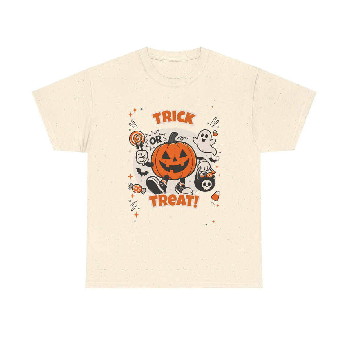 Halloween Trick or Treat T-Shirt — Cute Jack-o'-Lantern & Ghosts Tee